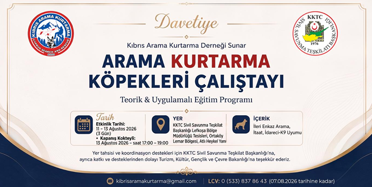 KARK, “Arama Kurtarma Köpekleri Çalıştayı” 11 – 13 Ağustos arası yapılacak KARK, “Arama Kurtarma Köpekleri Çalıştayı” 11 – 13 Ağustos arası yapılacak