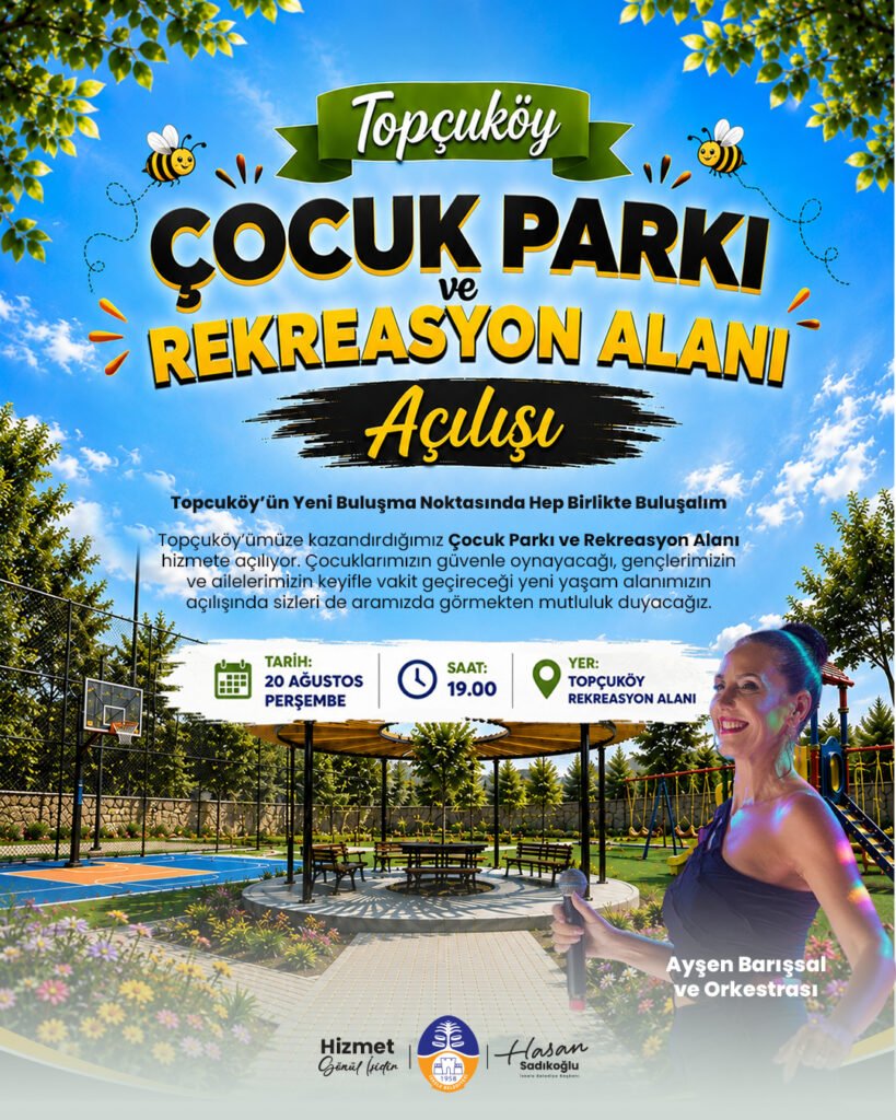 Topçuköy Çocuk Parkı ve Rekreasyon Alanı yarın açılıyor Topçuköy Çocuk Parkı ve Rekreasyon Alanı yarın açılıyor