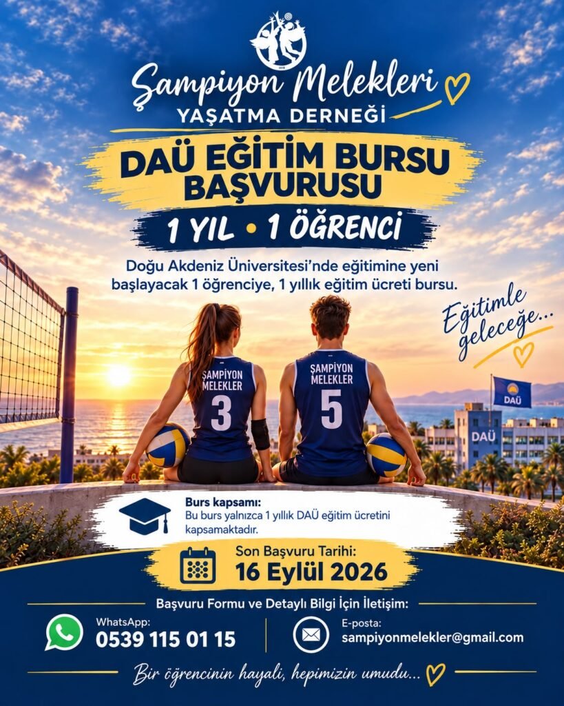 Şampiyon Melekleri Yaşatma Derneği’nden bir öğrenciye bir yıllık DAÜ bursu
