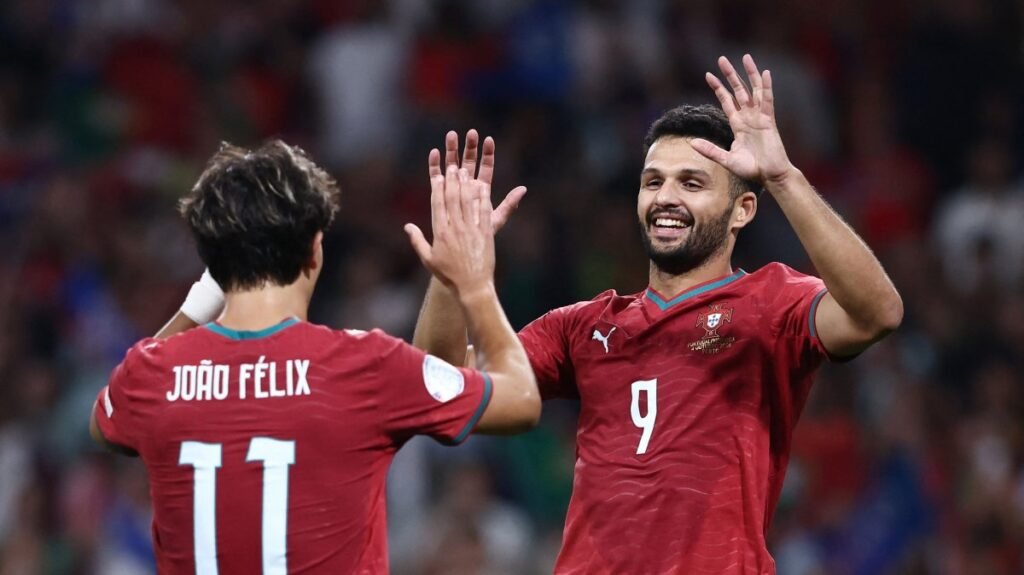 Portekiz Millî Takımı, Uluslar Ligi’nde çeyrek finale yükseldi, Yunanistan Almanya’yı engelledi Portekiz Millî Takımı, Uluslar Ligi'nde çeyrek finale yükseldi, Yunanistan Almanya'yı engelledi