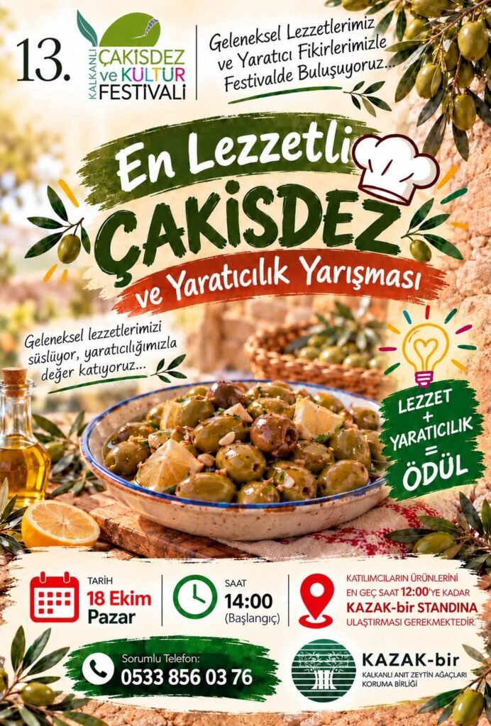 13. Kalkanlı Çakisdez ve Kültür Festivali hafta sonu yapılacak