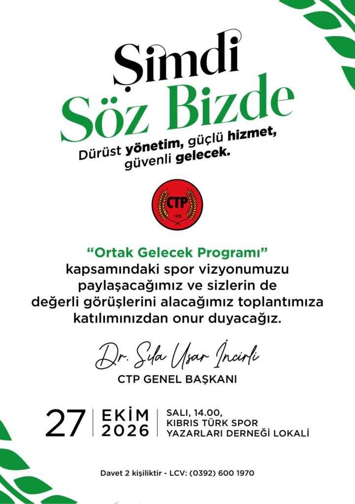 CTP spor vizyonunu yarın açıklıyor
