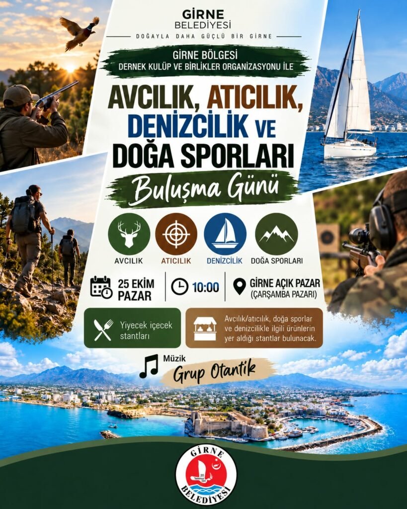 Girne’de “Avcılık, Atıcılık, Denizcilik ve Doğa Sporları Buluşma Günü” düzenleniyor Girne'de "Avcılık, Atıcılık, Denizcilik ve Doğa Sporları Buluşma Günü" düzenleniyor
