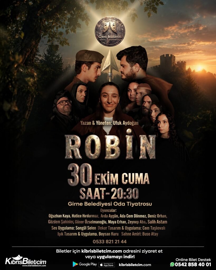 Girne Belediyesi Oda Tiyatrosu sezonunu Robin oyunuyla açıyor Girne Belediyesi Oda Tiyatrosu sezonunu Robin oyunuyla açıyor