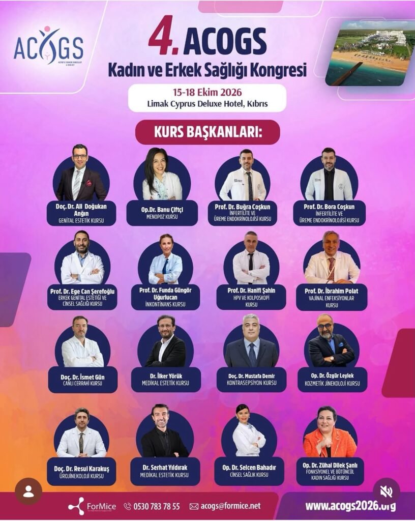ACOGS Kadın ve Erkek Sağlığı Kongresi, 15-18 Ekim tarihlerinde yapılacak ACOGS Kadın ve Erkek Sağlığı Kongresi, 15-18 Ekim tarihlerinde yapılacak