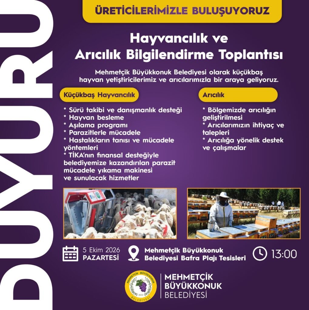Mehmetçik – Büyükkonuk Belediyesi hayvancılık ve arıcılığı masaya yatıracak Mehmetçik - Büyükkonuk Belediyesi hayvancılık ve arıcılığı masaya yatıracak