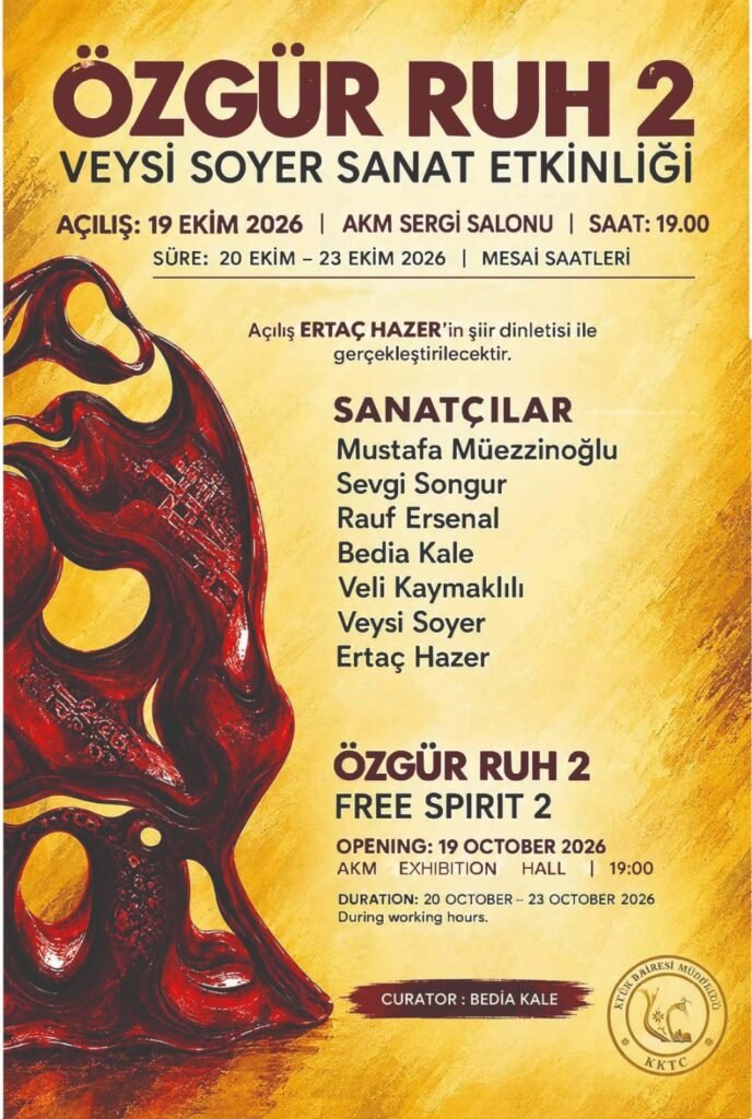 “Özgür Ruh 2” sanat etkinliği, 19 Ekim’de AKM Sergi Salonu’nda açılıyor